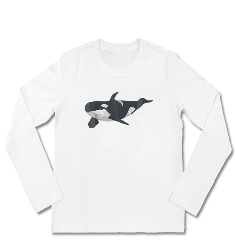 T-Shirt Long Sleeve Whales Cool Couple Shirts