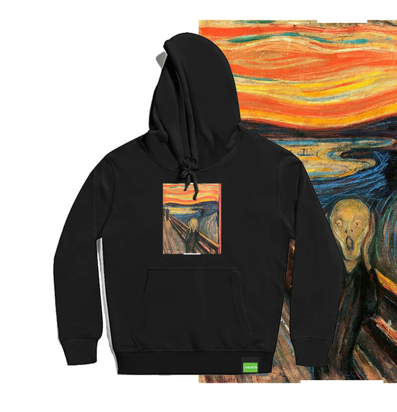 Famous Painting The Scream Hoodie Funny Boys Hooded Shirt