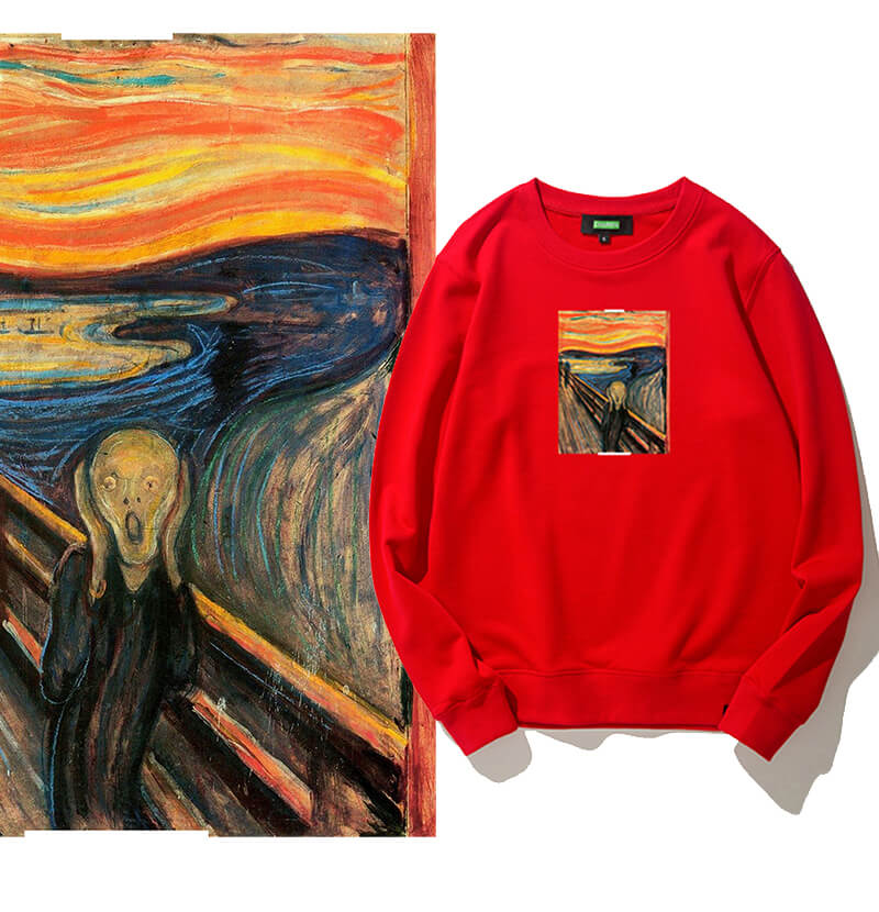 Edvard Munch The Scream Sweatshirt For Kids Boys Famous Painting Hoodie