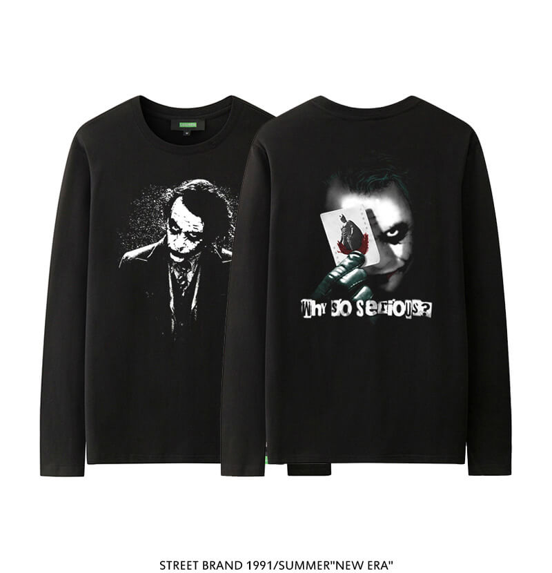 Batman Joker Long Sleeve Shirt The Dark Knight Couple T Shirt Online Shopping