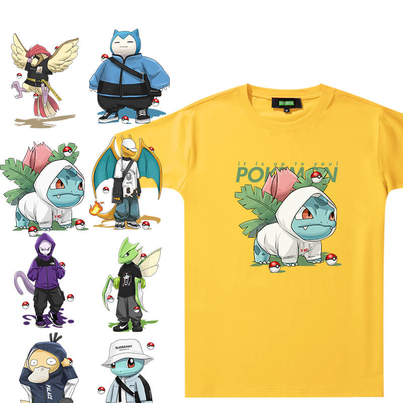 Pokemon Bulbasaur Tshirts Original Design Korean Couple Shirts