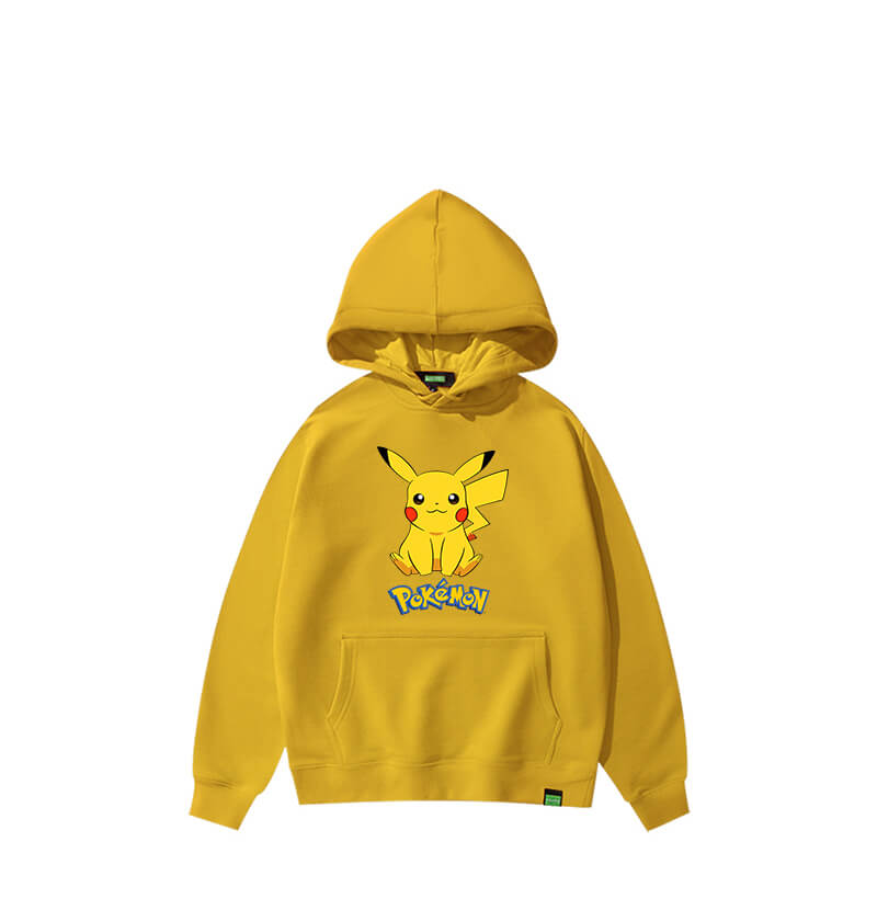 โปเกมอน Pikachu ออกแบบเดิม Cool Hoodies สําหรับสาววัยรุ่น