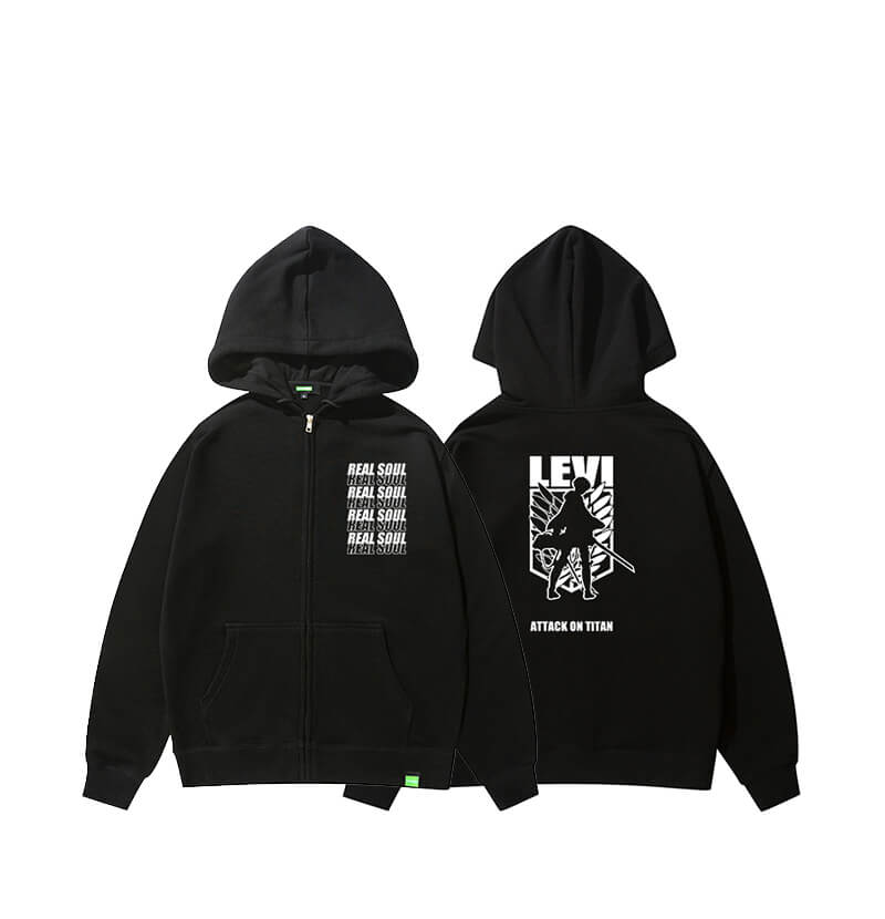 Attack on Titan Levi Jacket Youth Zip Up Hoodie