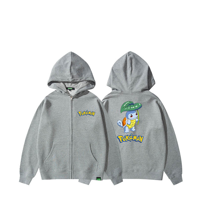 Squirtle Girls Zip Up Hoodie Pokemon Sweatshirt