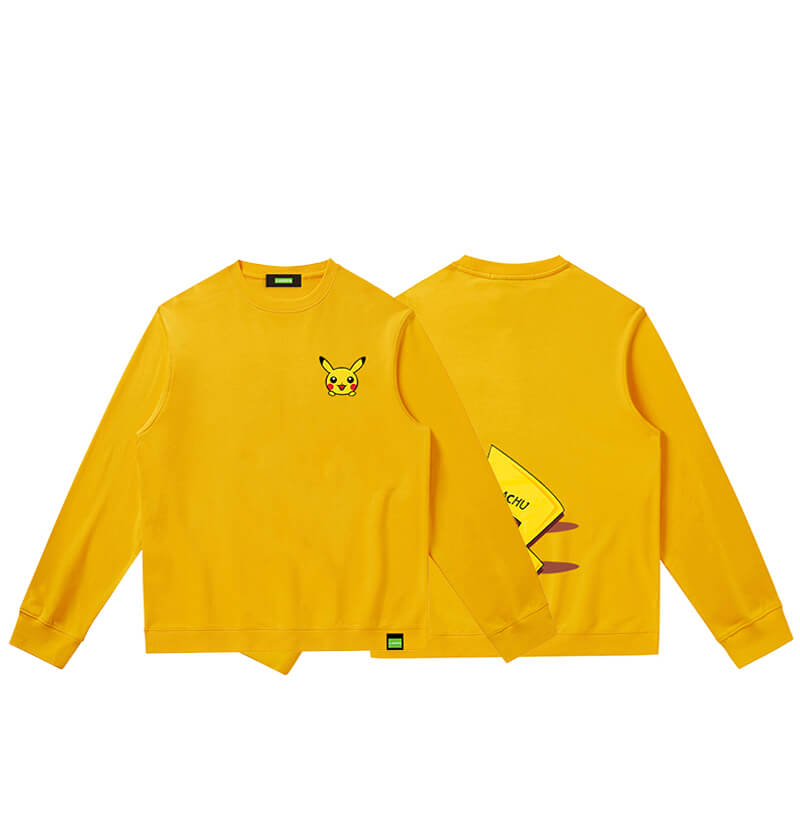 Double-sided printing Pokemon Pikachu Hooded Coat Boys Hoodie Shirt