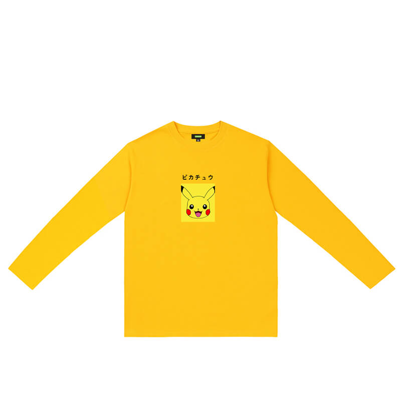 โปเกมอน Pikachu แขนยาวเสื้อยืดคู่เสื้อยืดราคา