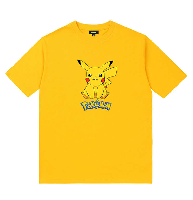โปเกมอน Pikachu เสื้อยืดคู่ Tees