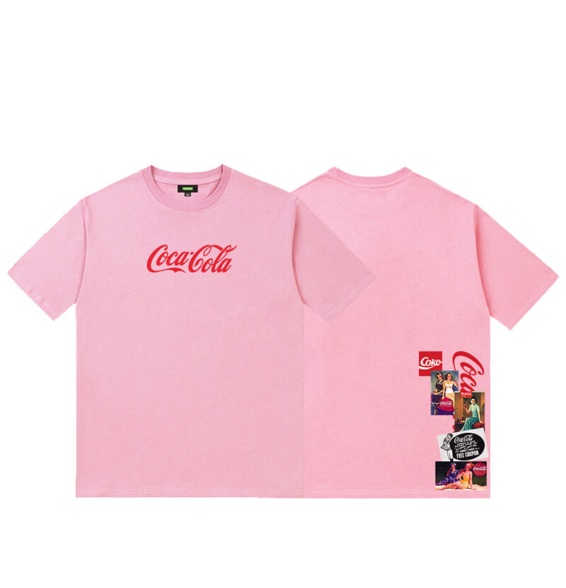 Double-sided printing Coca-Cola Tees T Shirt For 15 Year Old Boy