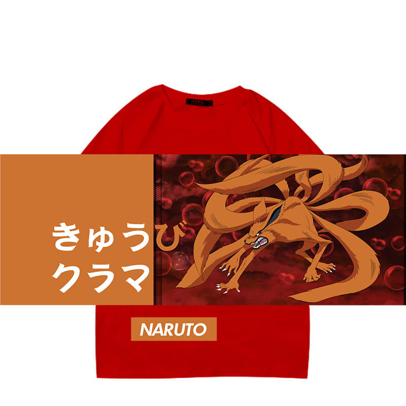 Naruto Uzumaki T-Shirt Naruto Nine-Tails Monster Nice T Shirts For Girls 