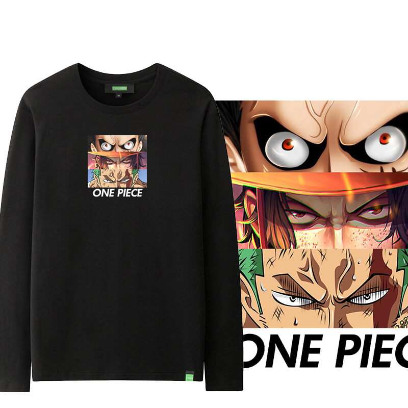 Roronoa Zoro and Luffy Long Sleeve Tee One Piece Children T Shirt 