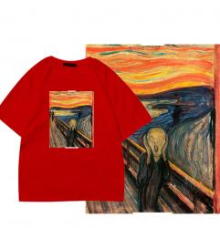 Edvard Munch เสื้อยืดที่มีชื่อเสียงคู่จิตรกรรมในหนึ่งเสื้อ