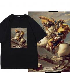 Famous Painting Napoleon Crossing the Alps Tshirt Printed T Shirts For Girl