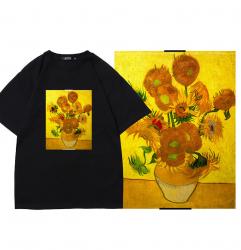 Famous Painting Van Gogh Sunflowers T-Shirts Branded Couple Shirt