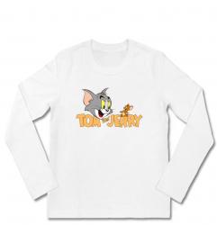 Tom and Jerry Long Sleeve Tees Cheap Couple Shirts