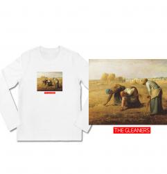 The Gleaners Tee Long Sleeve Famous Painting Red Couple T Shirt