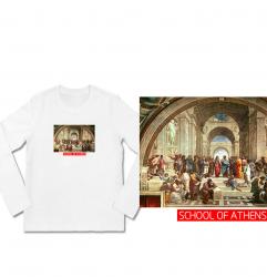 Famous Painting The School of Athens Long Sleeve T-Shirts T Shirt For 13 Years Old Boy