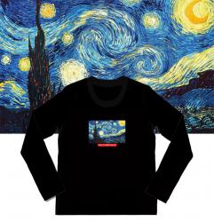 Famous Painting Van Gogh The Starry Night Long Sleeve Tshirts Same Shirts For Couples