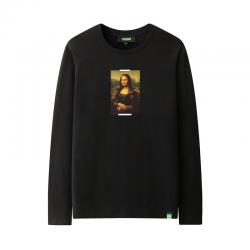 Famous Painting Da Vinci Mona Lisa Long Sleeve Shirts Original Design Branded Couple T Shirts