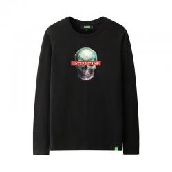 Musique Skull Long Sleeve Tshirts Couple T Shirts Acheter en ligne