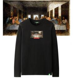 Famous Painting The Last Supper Long Sleeve Tees Girls Cotton T Shirts
