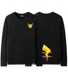 Double-sided printing Pokemon Pikachu Long Sleeve T-Shirts Family T Shirt