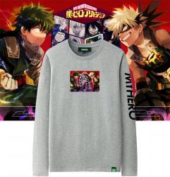 ฮีโร่ของฉัน Academia Katsuki Bakugo แขนยาวเสื้อยืดแฟนออกแบบต้นฉบับแฟนเสื้อยืด