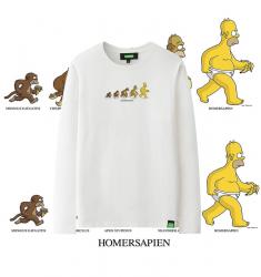 The Simpsons Long Sleeve T-Shirts Black Love Couple Shirts