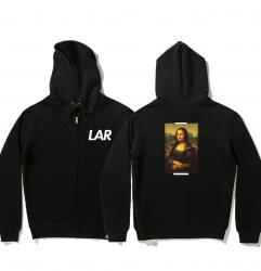 Famous Painting Da Vinci Mona Lisa Hooded Coat Girls Zip Up Jacket