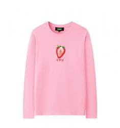 Strawberry Lovely Tee Long Sleeve Couple T Shirts Acheter en ligne