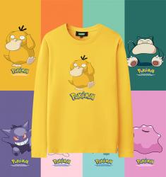 เสื้อโปโลแขนยาว Psyduck Pokemon สําหรับเด็กผู้ชาย