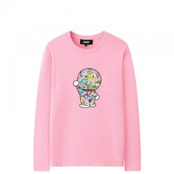 Original Design Tee Long Sleeve Doraemon imprimé T-shirts pour couples