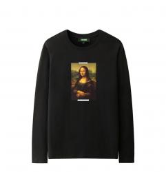 Famous Painting Da Vinci Mona Lisa Long Sleeve Tees Boys Tee Shirts
