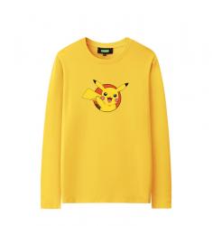 เสื้อแขนยาวโปเกมอน Pikachu สาวเสื้อพ่อ