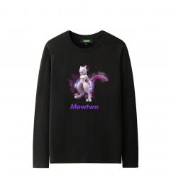 โปเกมอน Mewtwo แขนยาว Tees สามีภรรยาเสื้อยืด