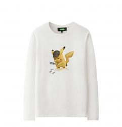 Pikachu T-shirt à manches longues Pokemon chemises mignonnes pour les enfants