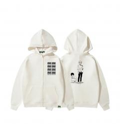 เด็กชายออกแบบเดิมสีดําซิปขึ้น Hoodie โตเกียว Ghoul Hoodies