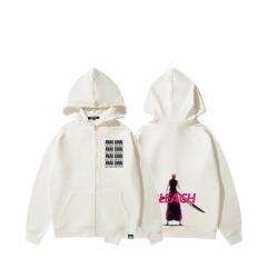 Impression à double face Ichigo Kurosaki Girls Zip Hoodie Bleach Tops