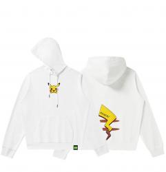 พิมพ์สองด้านโปเกมอน Pikachu เสื้อสวมหัวเสื้อสําหรับสาววัยรุ่น