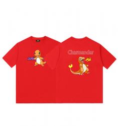 Double-sided printing Pokemon Charmander Tees Couple T Shirts For Honeymoon
