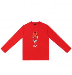 EVA Long Sleeve Tshirt Original Design Girls Red T Shirt
