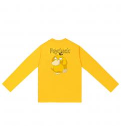 Psyduck Tee Shirt Manches longues Pokemon Unisex Chemises pour couples