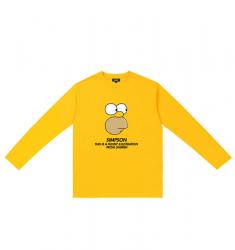 เสื้อยืดแขนยาว Simpsons คู่เกาหลีเสื้อยืด