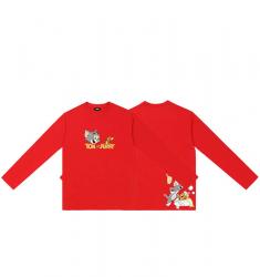 Impression à double face Tom et Jerry Long Sleeve T-Shirts Personnalisé T-Shirts famille