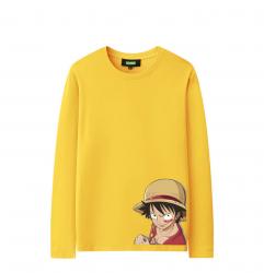 One Piece Anime Luffy Long Sleeve Tees Girl Dad Shirt 