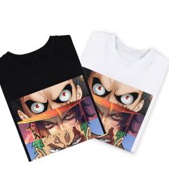 หนึ่งชิ้นโรโรโนโซ Zoro และลูฟี่เสื้อยืดสาวเสื้อพ่อ 