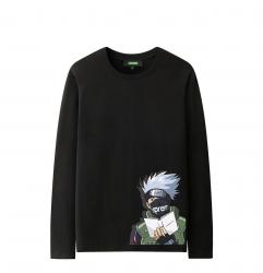 การออกแบบเดิม Kakashi Hatake แขนยาวเสื้อยืดนารูโตะคู่เสื้อยืดออกแบบ 