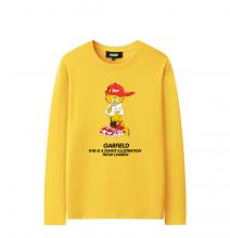 เสื้อยืดแขนยาว Garfield เด็กเสื้อยืดสีแดง