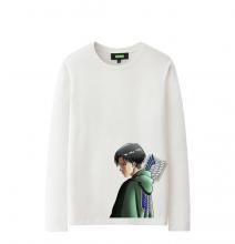 โจมตี Titan Levi Ackerman แขนยาวเสื้อยืดน่ารักเสื้อยืดสําหรับสาววัยรุ่น