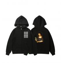 Da Vinci Mona Lisa Hoodie Kids Red Zip Up Hoodie