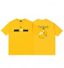 พิมพ์สองด้าน Psyduck Tee Pokemon สาว Tees กราฟิก